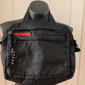 Prada Sport Red Lines Black Bag